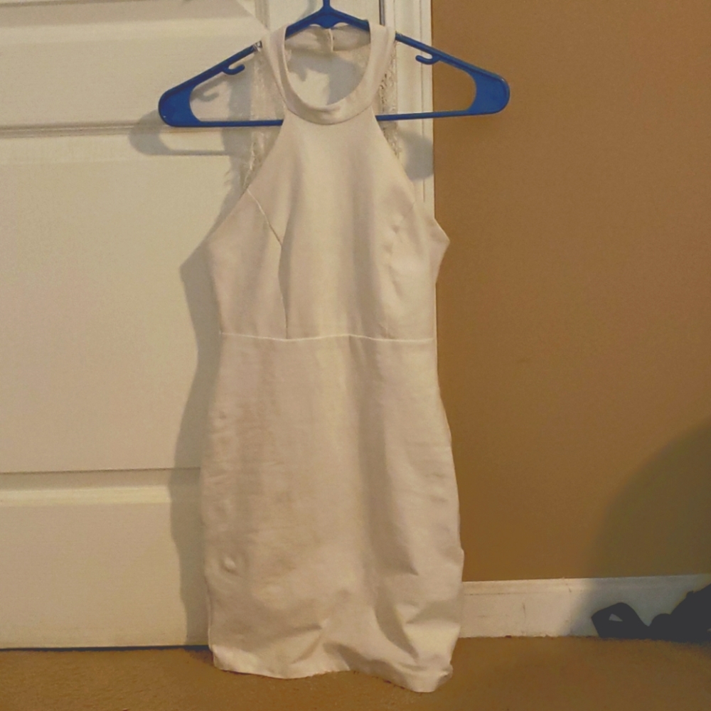 Lulu's White Lace Back Dress Size XS
